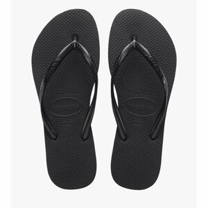 NWT havaianas Slim Flip Flop, Black